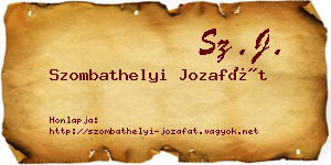 Szombathelyi Jozafát névjegykártya